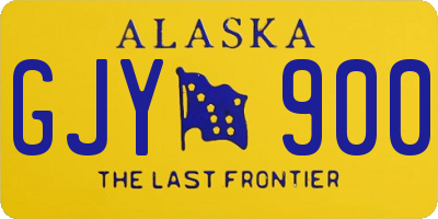 AK license plate GJY900