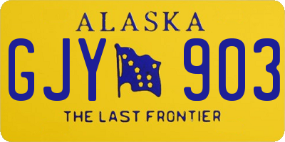 AK license plate GJY903