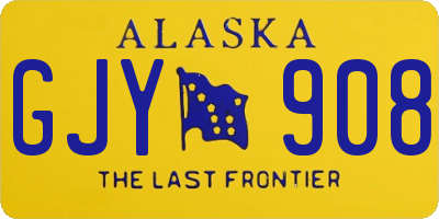 AK license plate GJY908