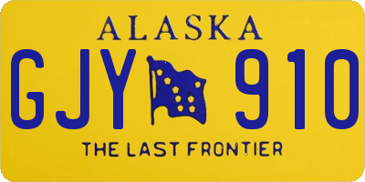 AK license plate GJY910