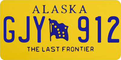 AK license plate GJY912