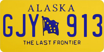 AK license plate GJY913