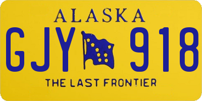 AK license plate GJY918