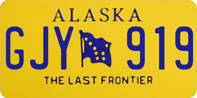 AK license plate GJY919