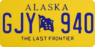 AK license plate GJY940