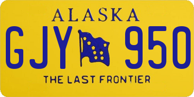 AK license plate GJY950