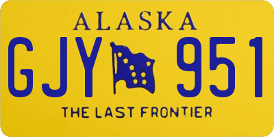 AK license plate GJY951