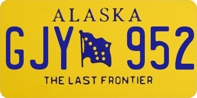AK license plate GJY952