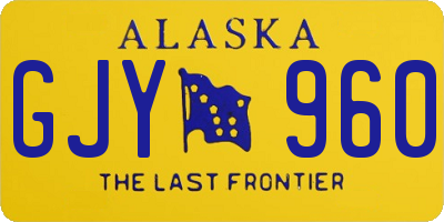 AK license plate GJY960