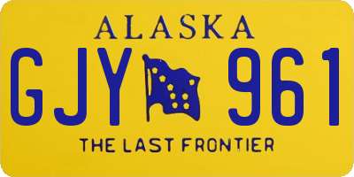 AK license plate GJY961
