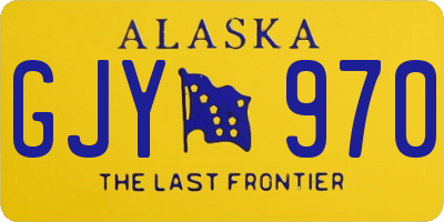 AK license plate GJY970