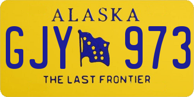 AK license plate GJY973