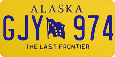 AK license plate GJY974
