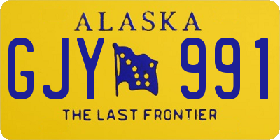 AK license plate GJY991