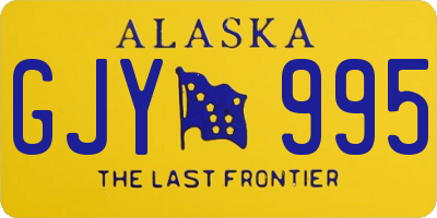 AK license plate GJY995