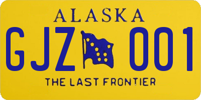 AK license plate GJZ001