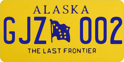 AK license plate GJZ002