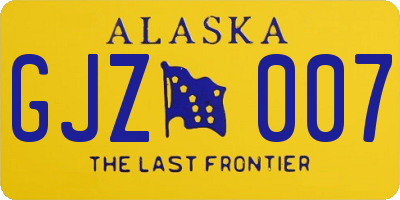 AK license plate GJZ007