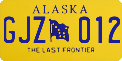 AK license plate GJZ012