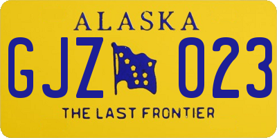 AK license plate GJZ023