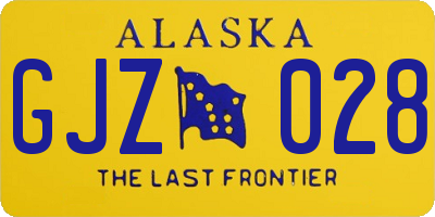 AK license plate GJZ028