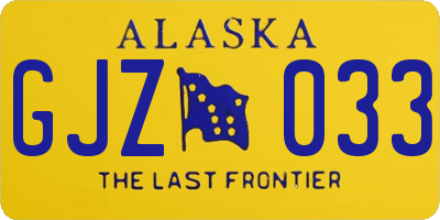 AK license plate GJZ033