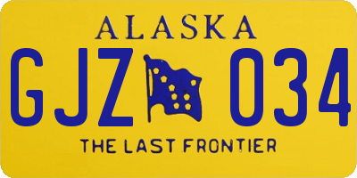 AK license plate GJZ034