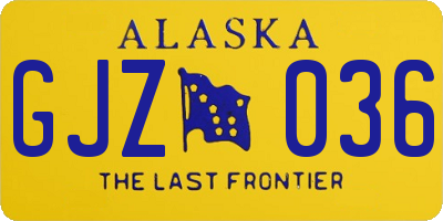 AK license plate GJZ036