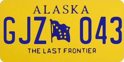 AK license plate GJZ043