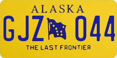 AK license plate GJZ044