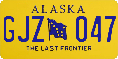 AK license plate GJZ047