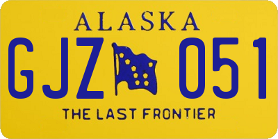 AK license plate GJZ051
