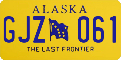 AK license plate GJZ061