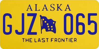 AK license plate GJZ065