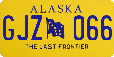 AK license plate GJZ066