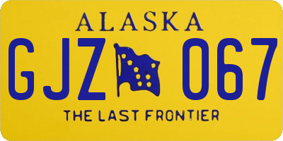 AK license plate GJZ067