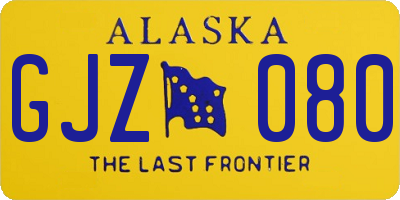 AK license plate GJZ080