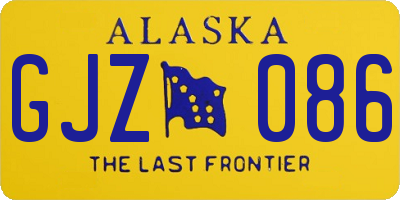 AK license plate GJZ086