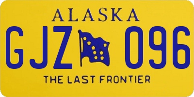 AK license plate GJZ096
