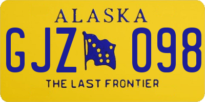 AK license plate GJZ098