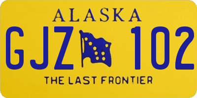 AK license plate GJZ102