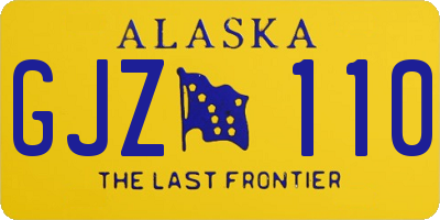 AK license plate GJZ110
