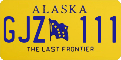 AK license plate GJZ111