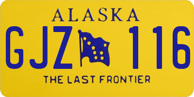 AK license plate GJZ116