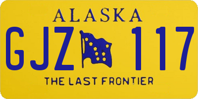 AK license plate GJZ117