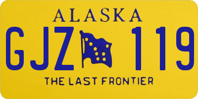 AK license plate GJZ119