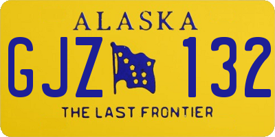 AK license plate GJZ132
