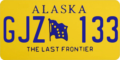 AK license plate GJZ133