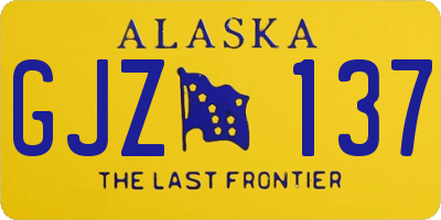 AK license plate GJZ137