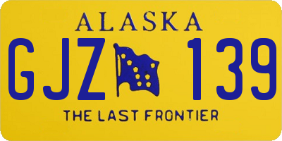 AK license plate GJZ139